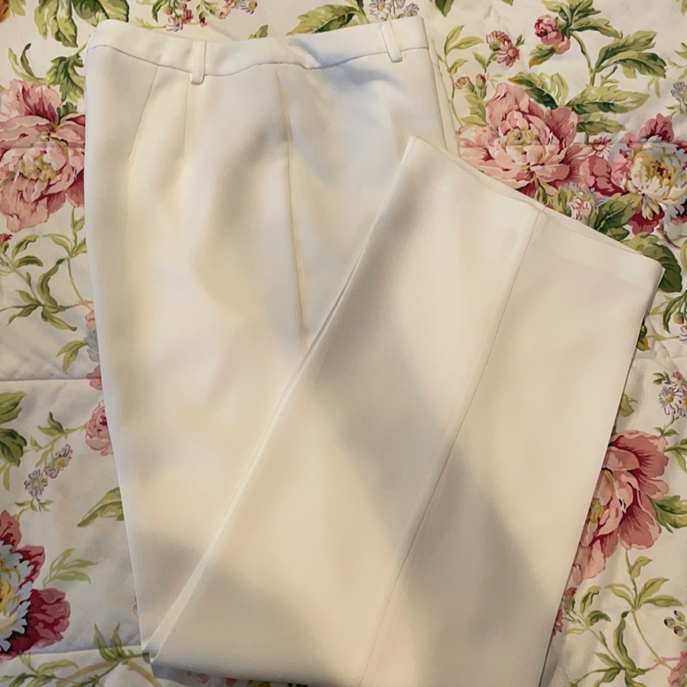 Evan Picone polyester off white slacks NWOT